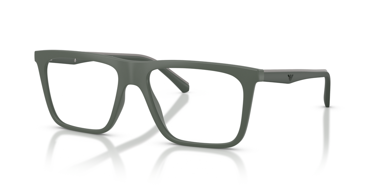 Emporio Armani EA4258 63121W matte green sunglasses 54mm angled view