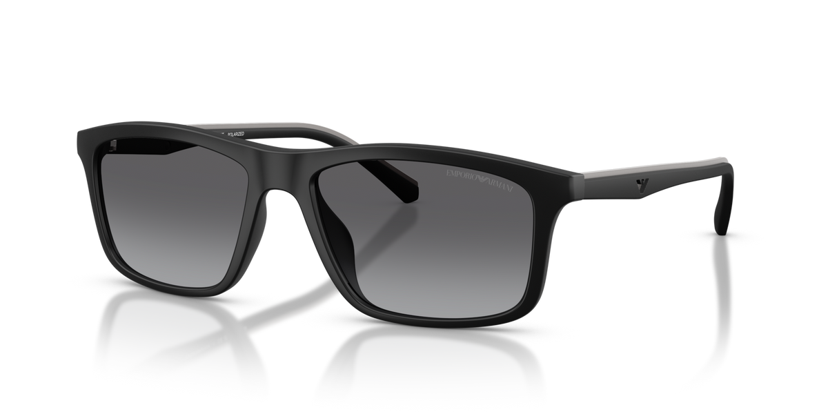 Emporio Armani EA4257U 500181 matte black sunglasses 57mm angled view