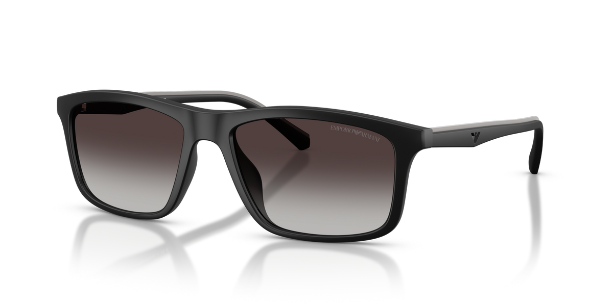 Emporio Armani EA4257U 50018G matte black sunglasses 57mm angled view