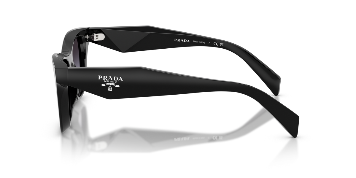 Prada PRC07S 16K90A black sunglasses 51mm side view