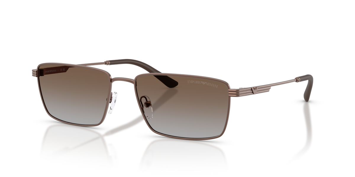 Emporio Armani EA2169 300689 matte bronze sunglasses 57mm angled view