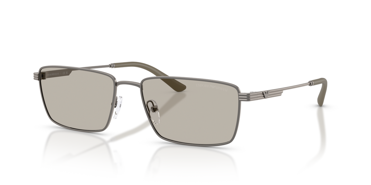 Emporio Armani EA2169 3425/3 matte grey sunglasses 57mm angled view