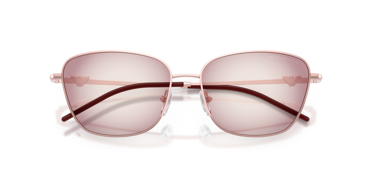 Emporio Armani EA2170 34268H metal pink sunglasses 57mm folded view