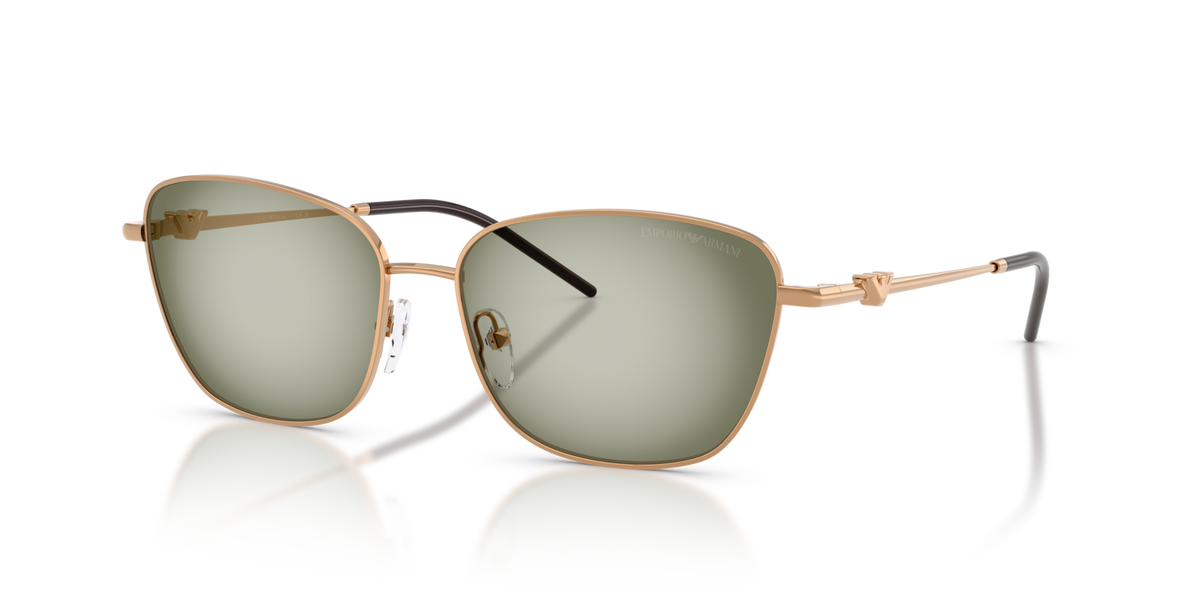 Emporio Armani EA2170 342713 metal brown sunglasses 57mm angled view
