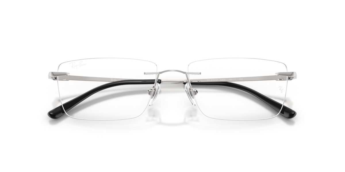 Ray-Ban RX8781D 1002 silver eyeglasses 56mm folded view