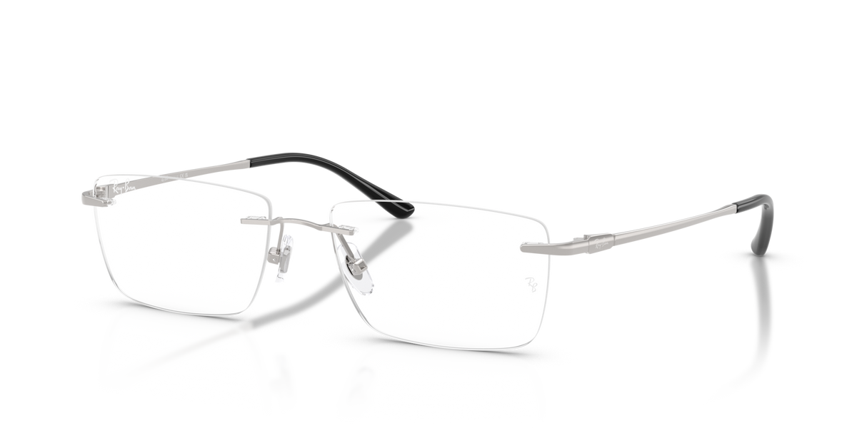 Ray-Ban RX8781D 1002 silver eyeglasses 56mm angled view