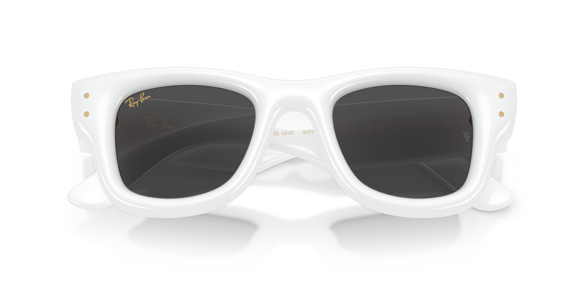 Ray-Ban RB4940 671/87 white sunglasses 47mm folded view
