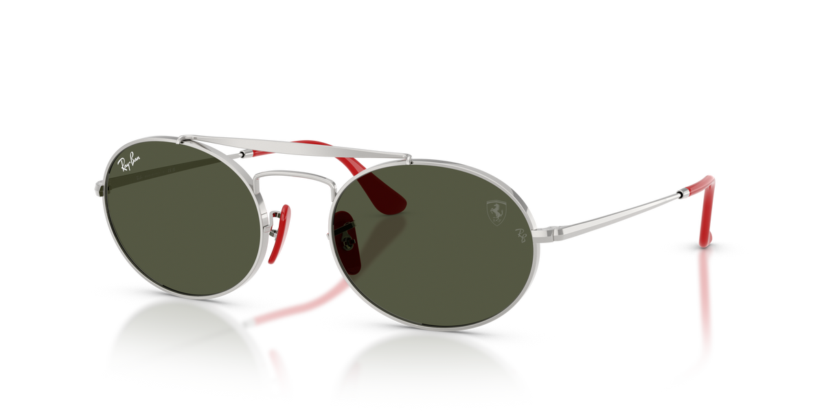 Ray-Ban RB3775M F00731 silver sunglasses 54mm angled view