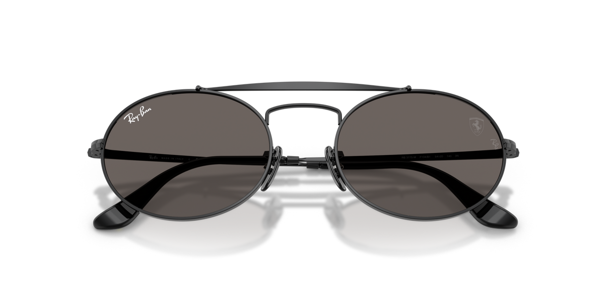 Ray-Ban RB3775M F134B1 black sunglasses 54mm folded view