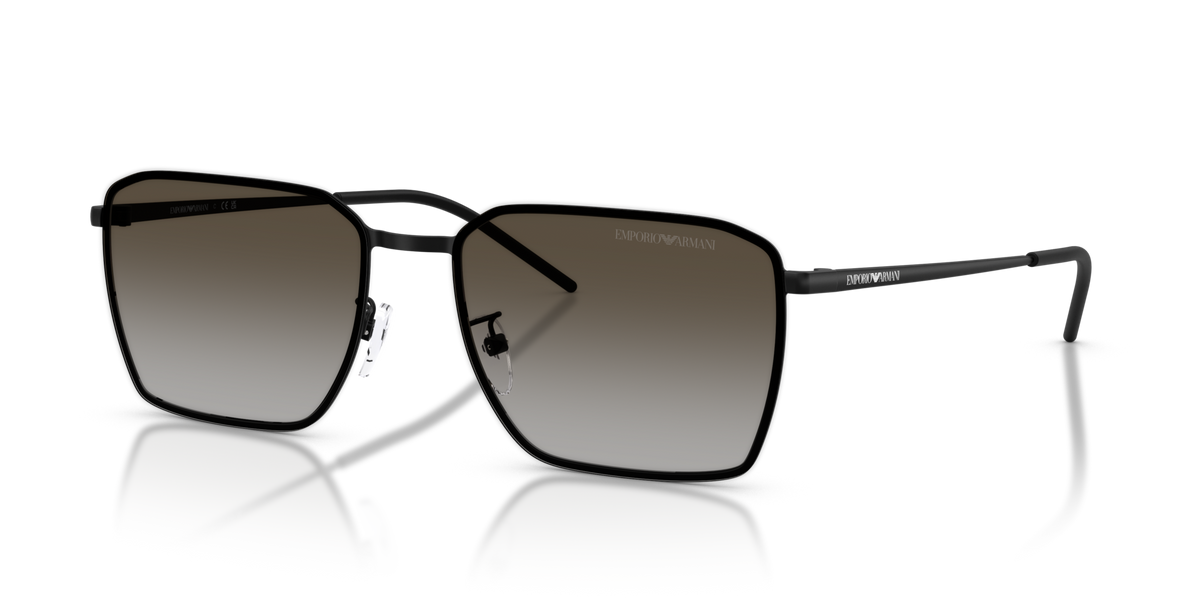 Emporio Armani EA2172D 300113 matte black sunglasses 60mm angled view