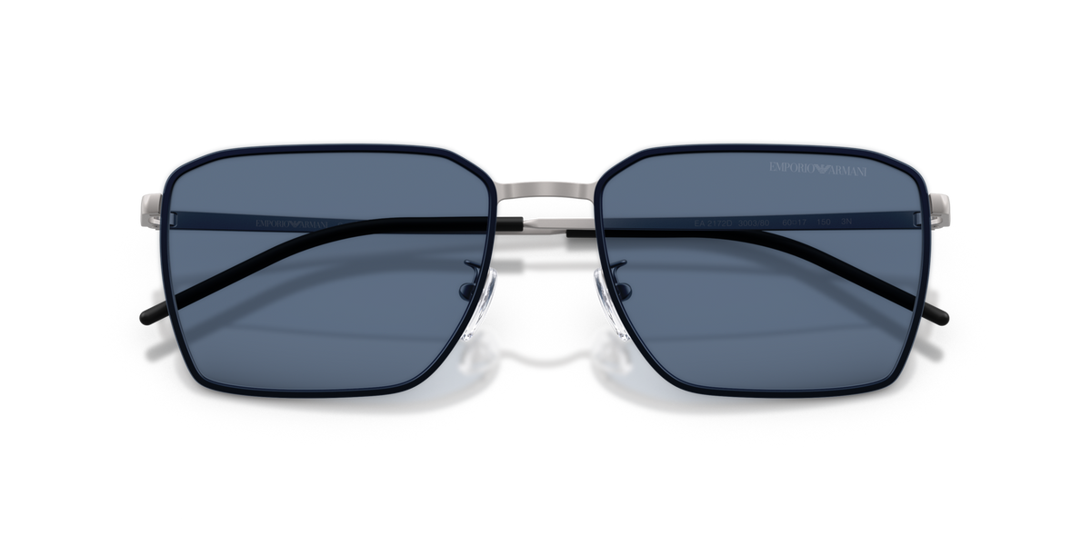 Emporio Armani EA2172D 300380 matte gunmetal sunglasses 60mm folded view