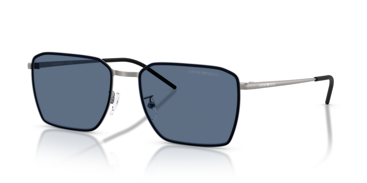 Emporio Armani EA2172D 300380 matte gunmetal sunglasses 60mm angled view