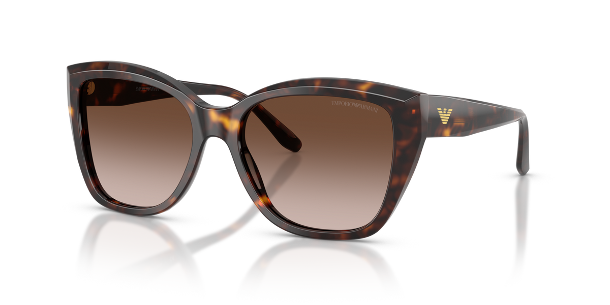 Emporio Armani EA4198 502613 shiny havana sunglasses 55mm angled view