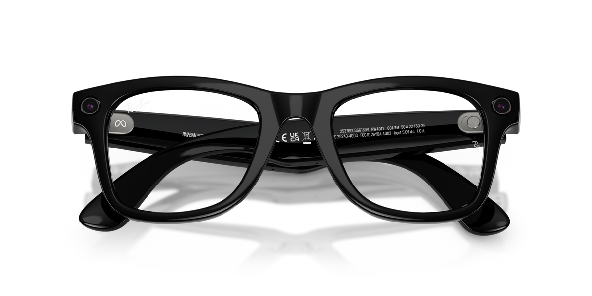 Ray-Ban Meta RW4012 601/1M smart sunglasses 53mm folded view