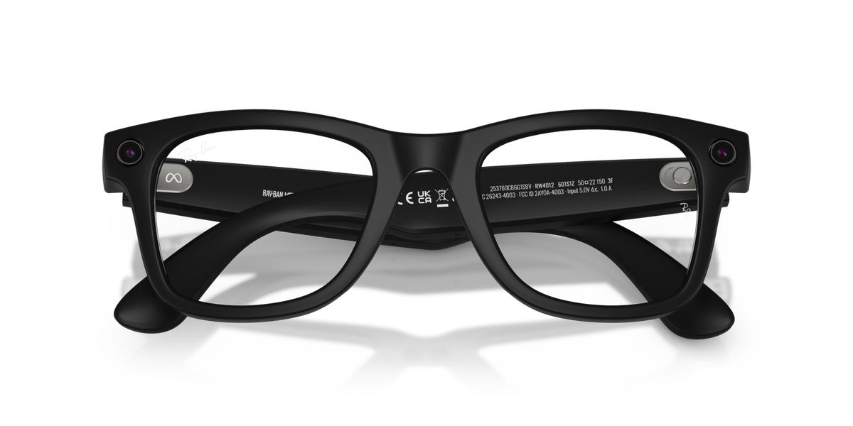Ray-Ban Meta RW4012 601S1Z smart sunglasses 53mm folded view