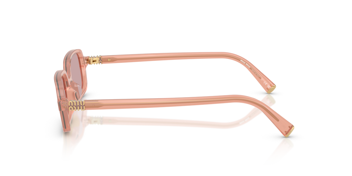 Miu Miu MU11ZS 20I60V opaline pink sunglasses 51mm side view