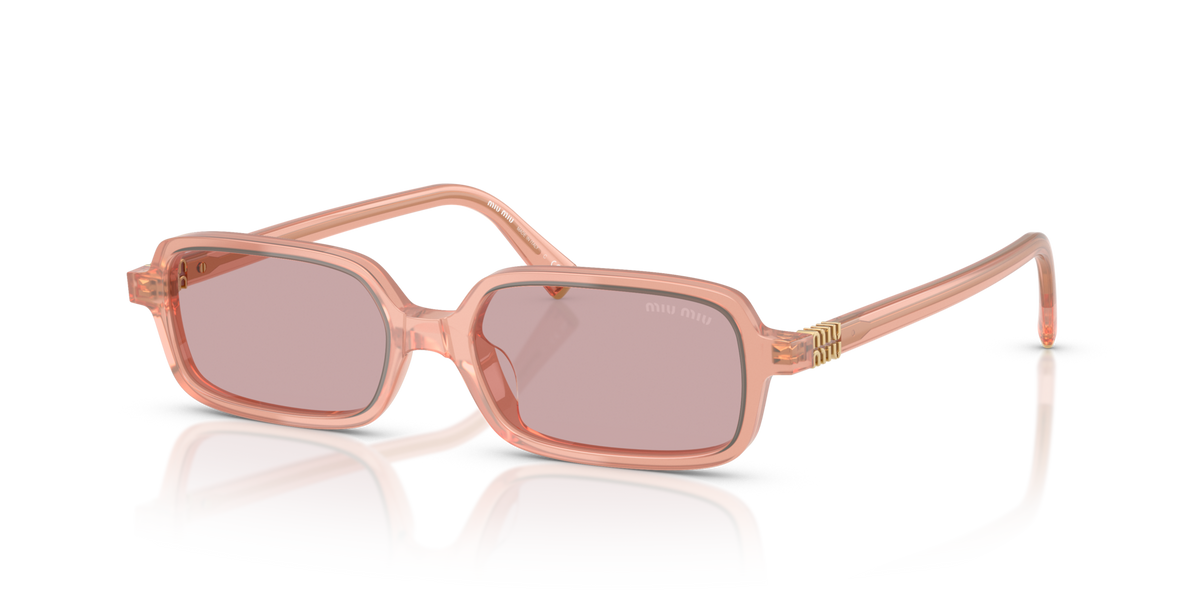 Miu Miu MU11ZS 20I60V opaline pink sunglasses 51mm angled view