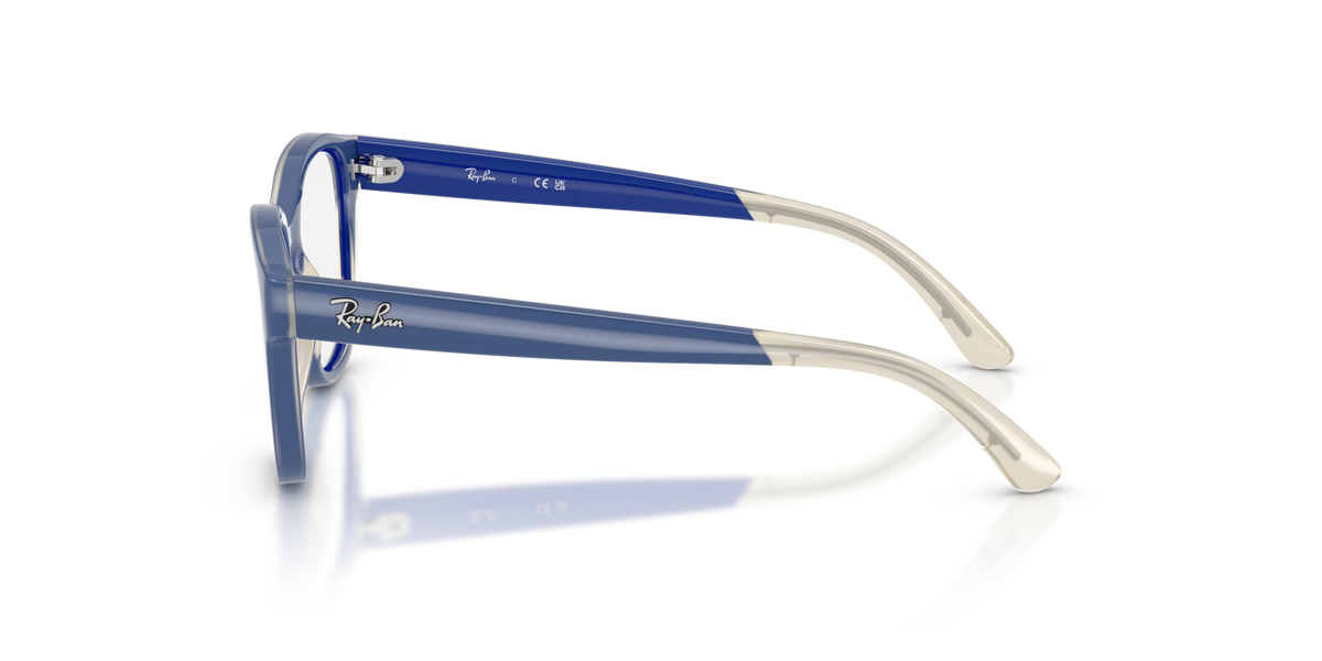 Ray-Ban Kids RY1950 7203 blue on transparent eyeglasses 44mm side view