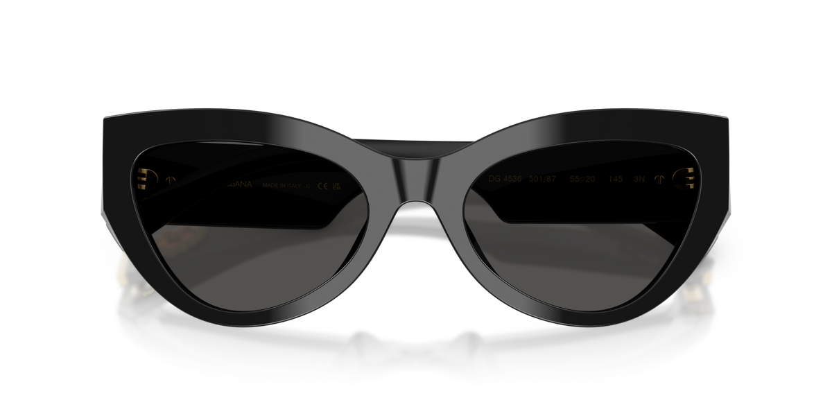 Dolce & Gabbana DG4536 501/87 black sunglasses 55mm folded view