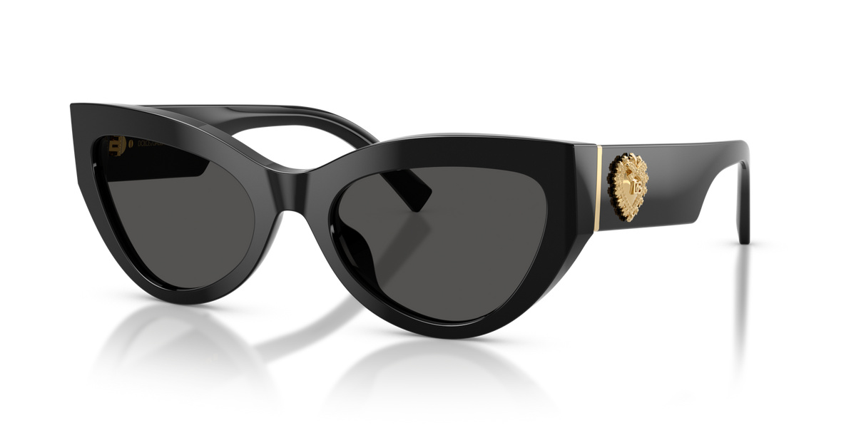 Dolce & Gabbana DG4536 501/87 black sunglasses 55mm angled view