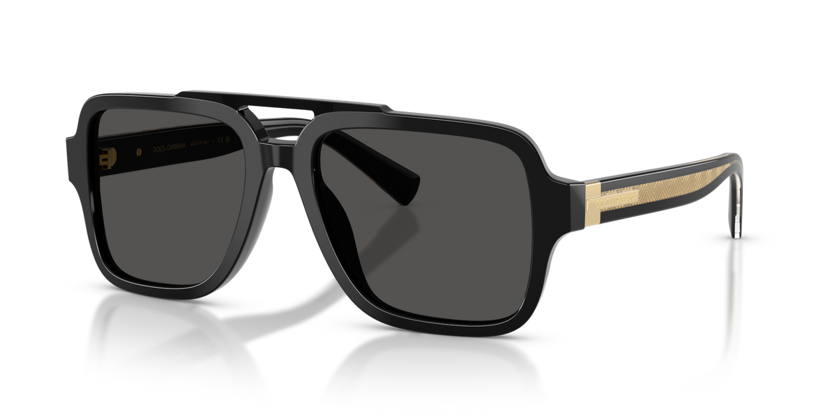 Dolce & Gabbana DG4544 501/87 black sunglasses 56mm angled view