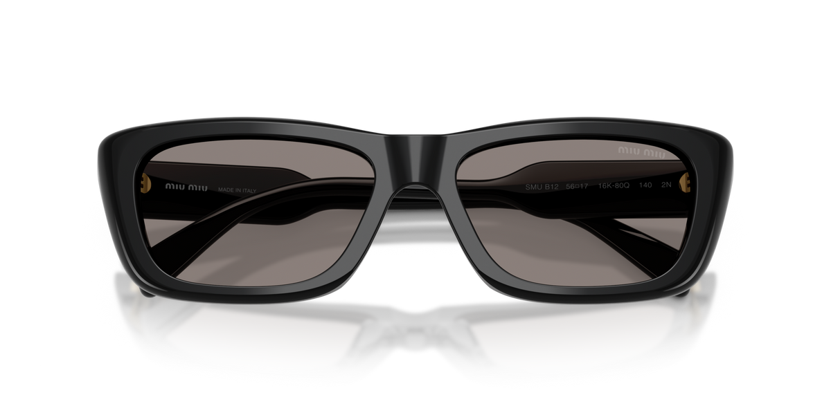 Miu Miu MUB12S 16K80Q black sunglasses 56mm folded view