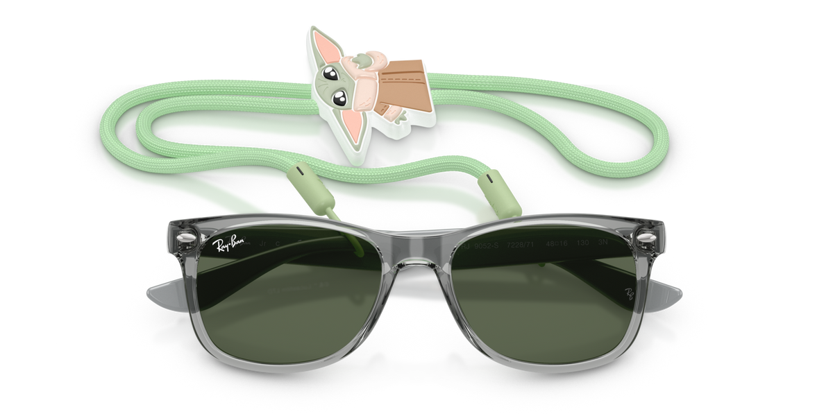 Ray-Ban Kids RJ9052S 722871 transparent grey sunglasses 47mm folded view