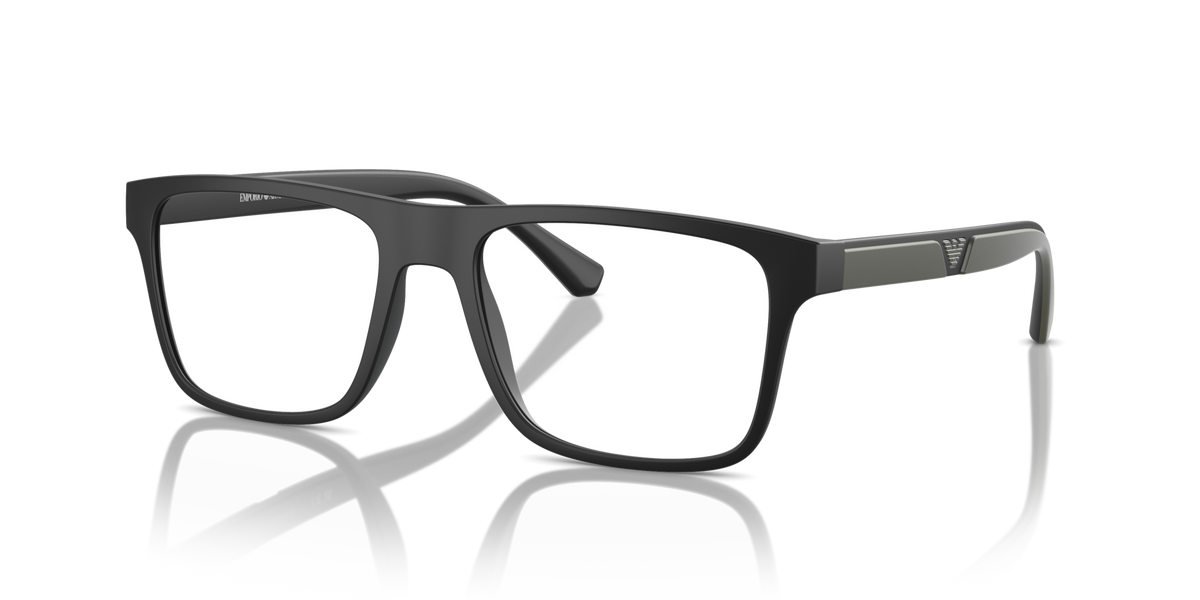 Emporio Armani EA4115 58531W matte black sunglasses 54mm angled view