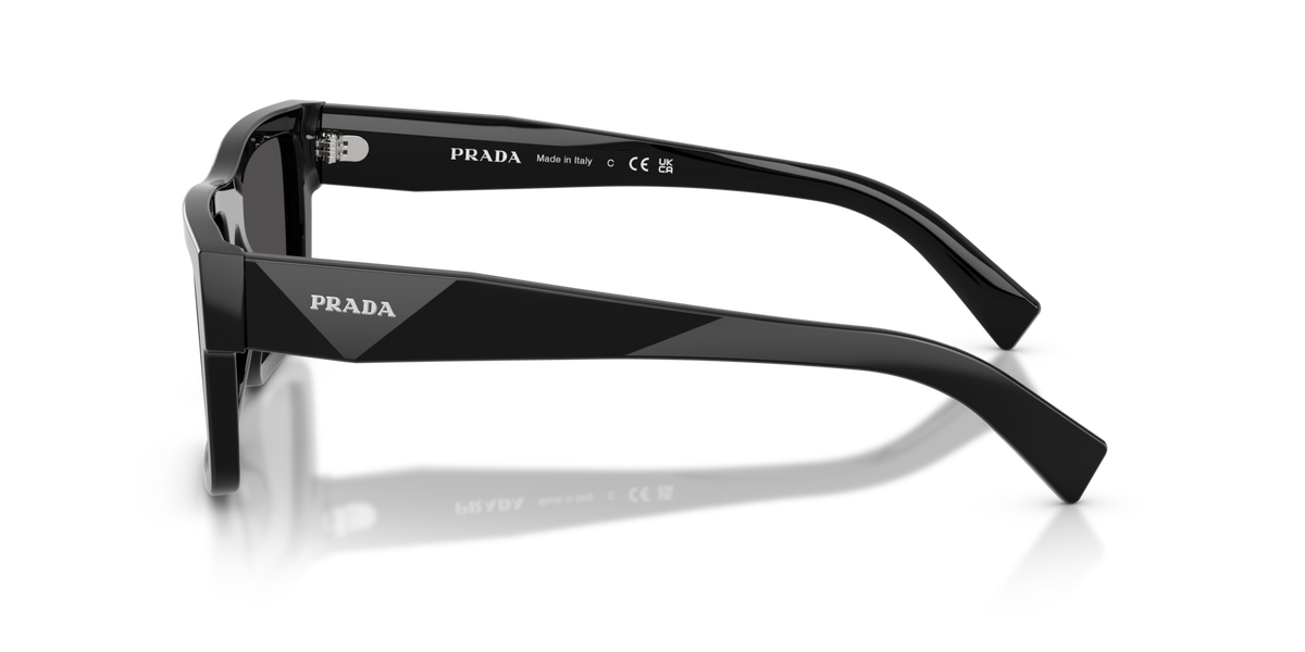 Prada PR19WS 1AB5S0 black sunglasses 52mm side view