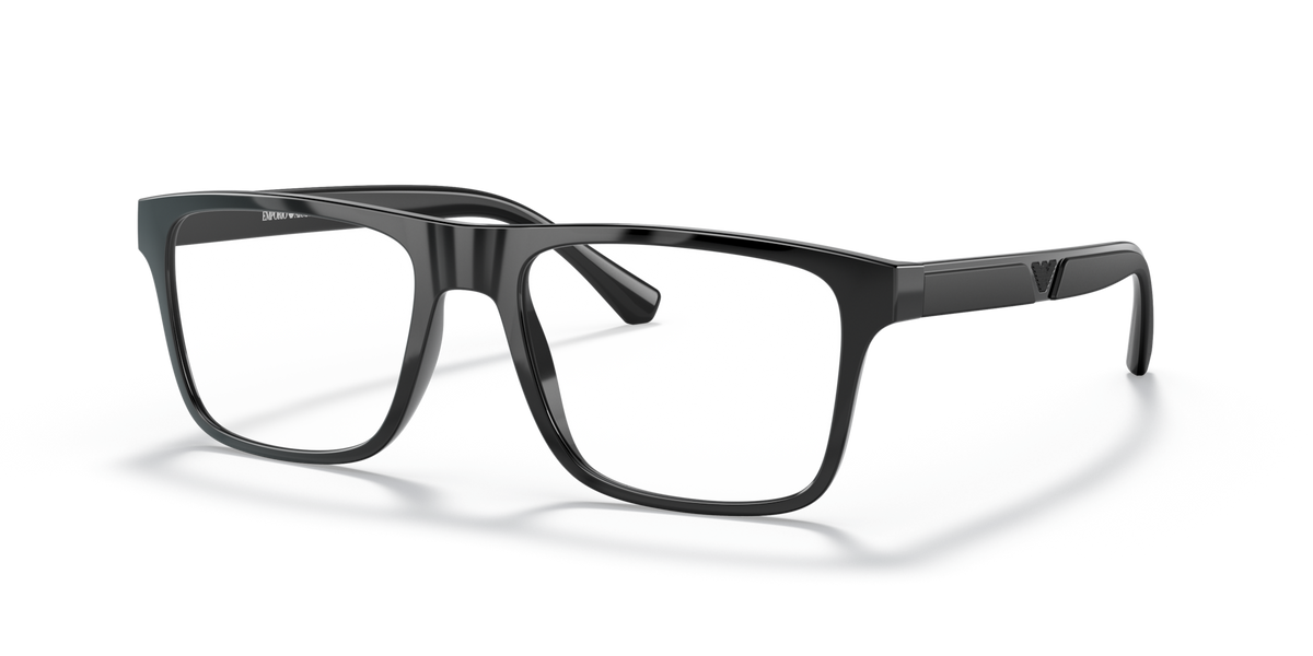 Emporio Armani EA4115 50171W black sunglasses 54mm angled view