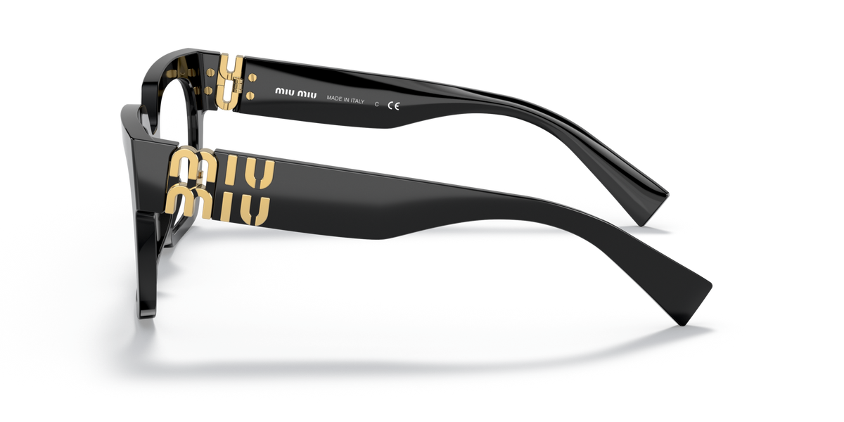 Miu Miu MU04UV 1AB1O1 black eyeglasses 52mm side view