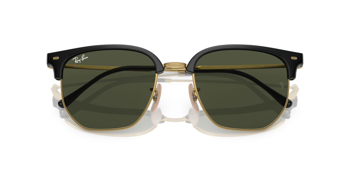 Ray-Ban RB4416 601/31 black on gold sunglasses 51mm folded view