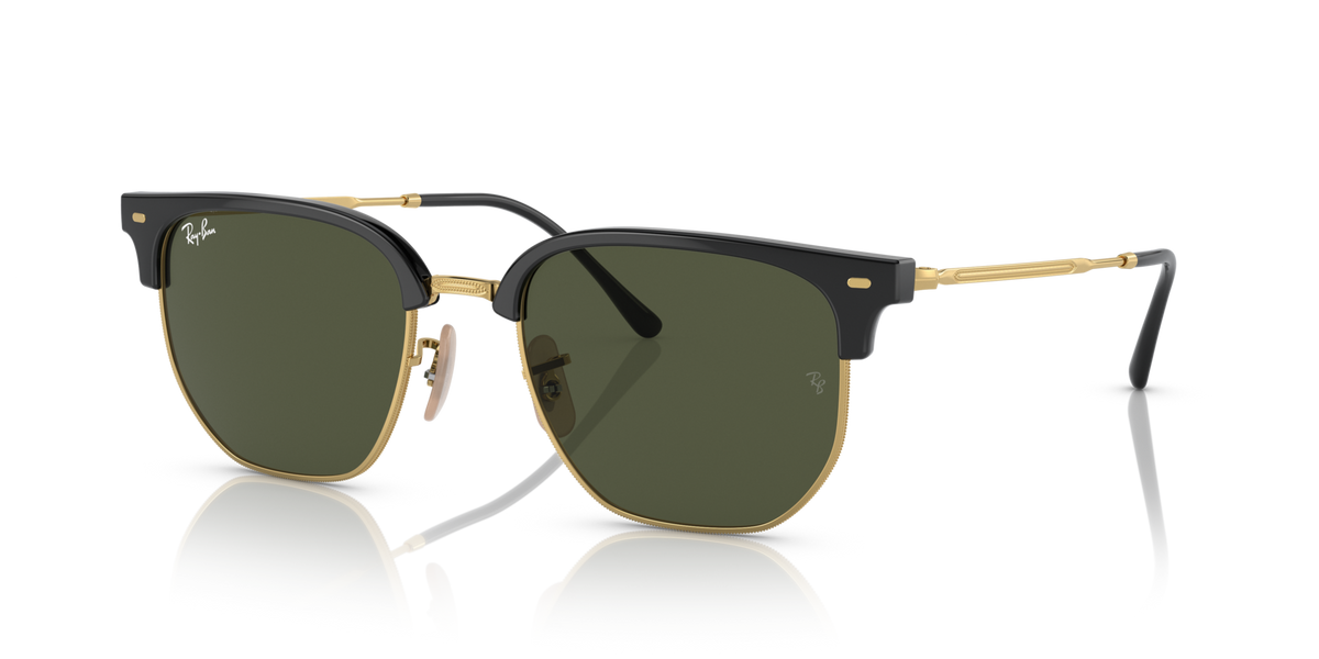 Ray-Ban RB4416 601/31 black on gold sunglasses 51mm angled view