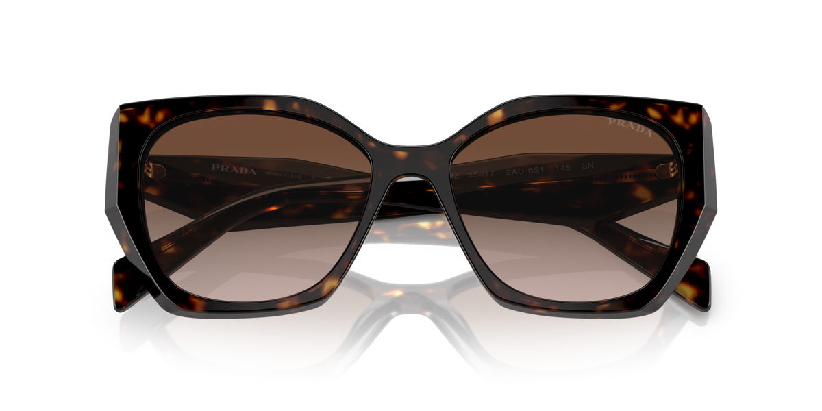 Prada PR19ZS 2AU6S1 tortoise sunglasses 55mm folded view