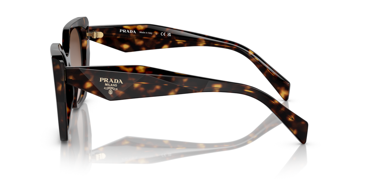 Prada PR19ZS 2AU6S1 tortoise sunglasses 55mm side view