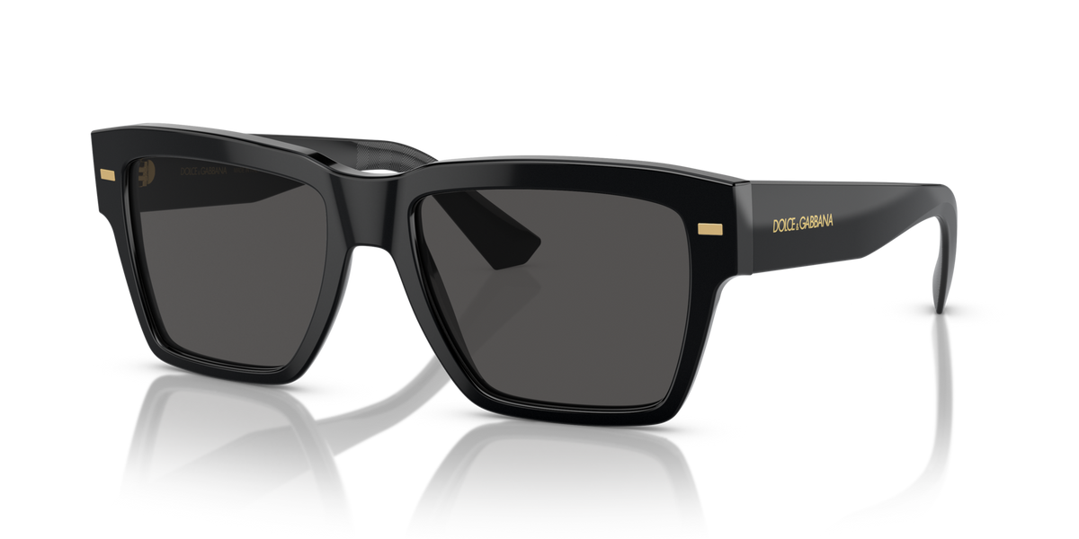 Dolce & Gabbana DG4431 501/87 black sunglasses 55mm angled view