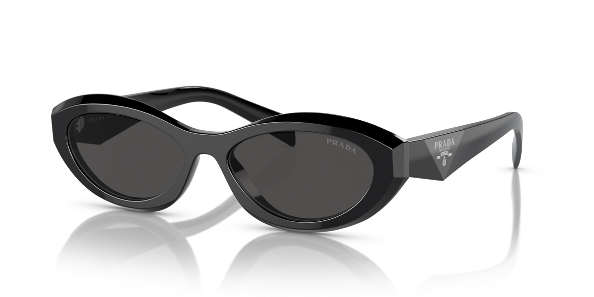 Prada PR26ZS 16K08Z black sunglasses 55mm angled view
