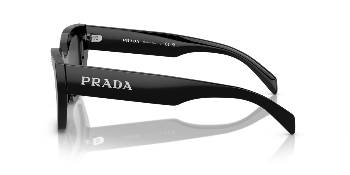 Prada PRA09S 1AB5S0 black sunglasses 53mm side view