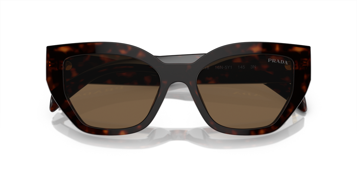 Prada PRA09S 16N5Y1 briar tortoise sunglasses 53mm folded view