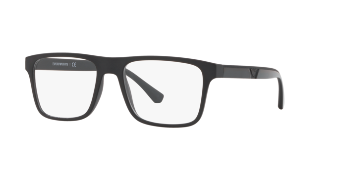 Emporio Armani EA4115 58011W matte black sunglasses 54mm angled view