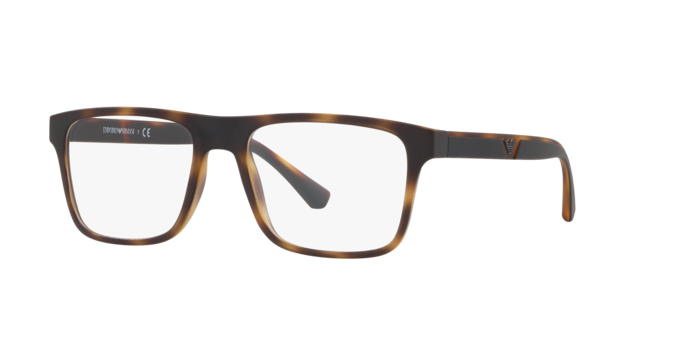 Emporio Armani EA4115 58021W matte havana sunglasses 54mm angled view