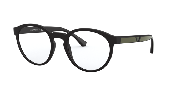 Emporio Armani EA4152 50421W matte black sunglasses 52mm angled view