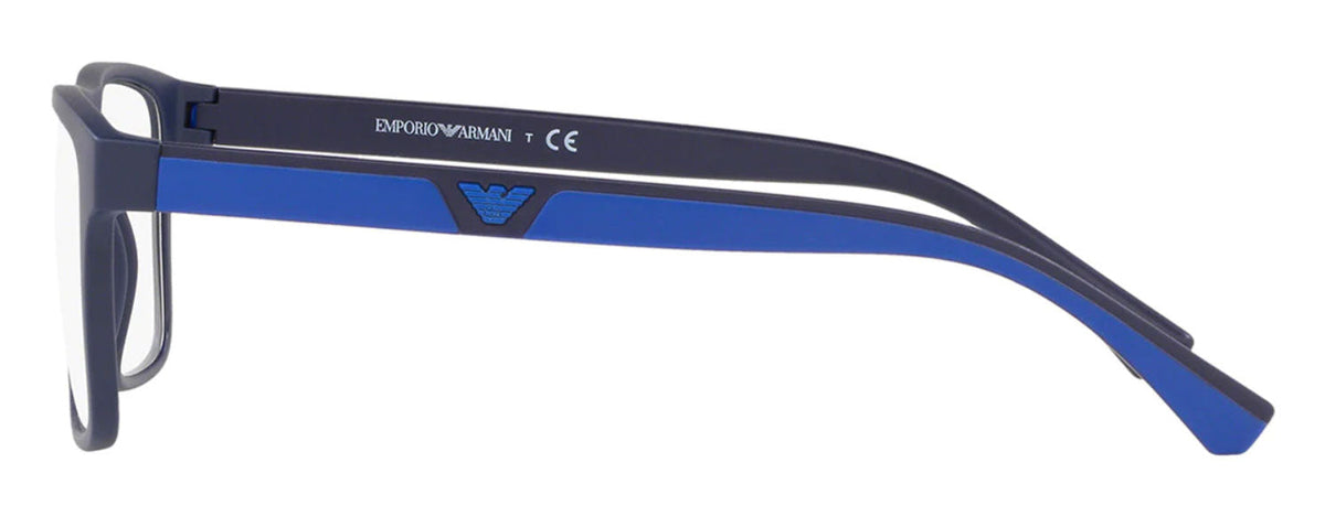 Emporio Armani EA4115 57591W matte dark blue sunglasses 54mm angled view