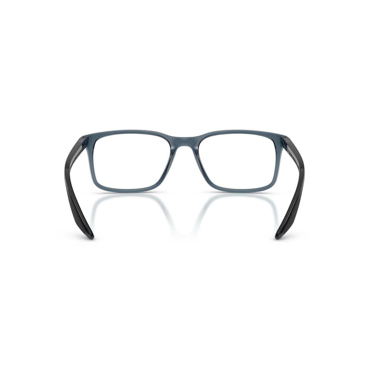 Prada Linea Rossa PS 08RV CZH1O1 transparent azure eyeglasses 54mm folded view