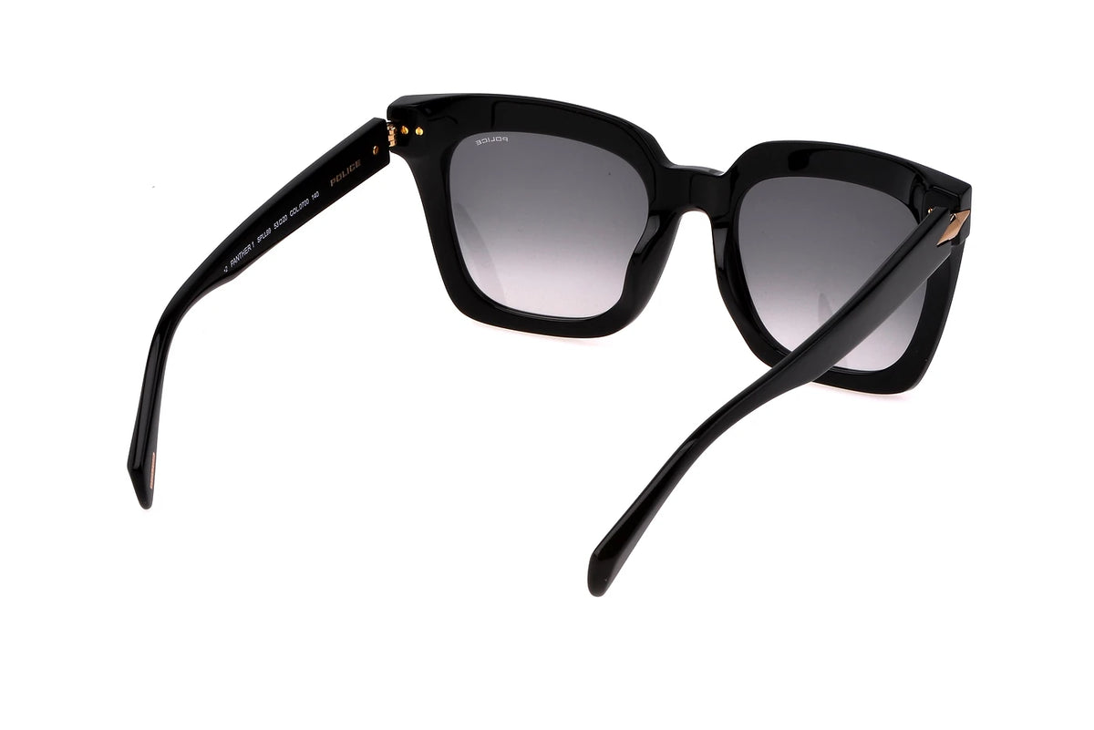Police SPLL99 0700 shiny black sunglasses 53mm side view