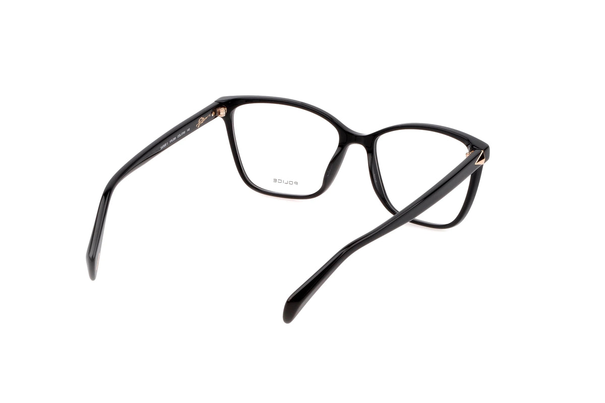 Police VPLD89 0700 shiny black eyeglasses 54mm side view