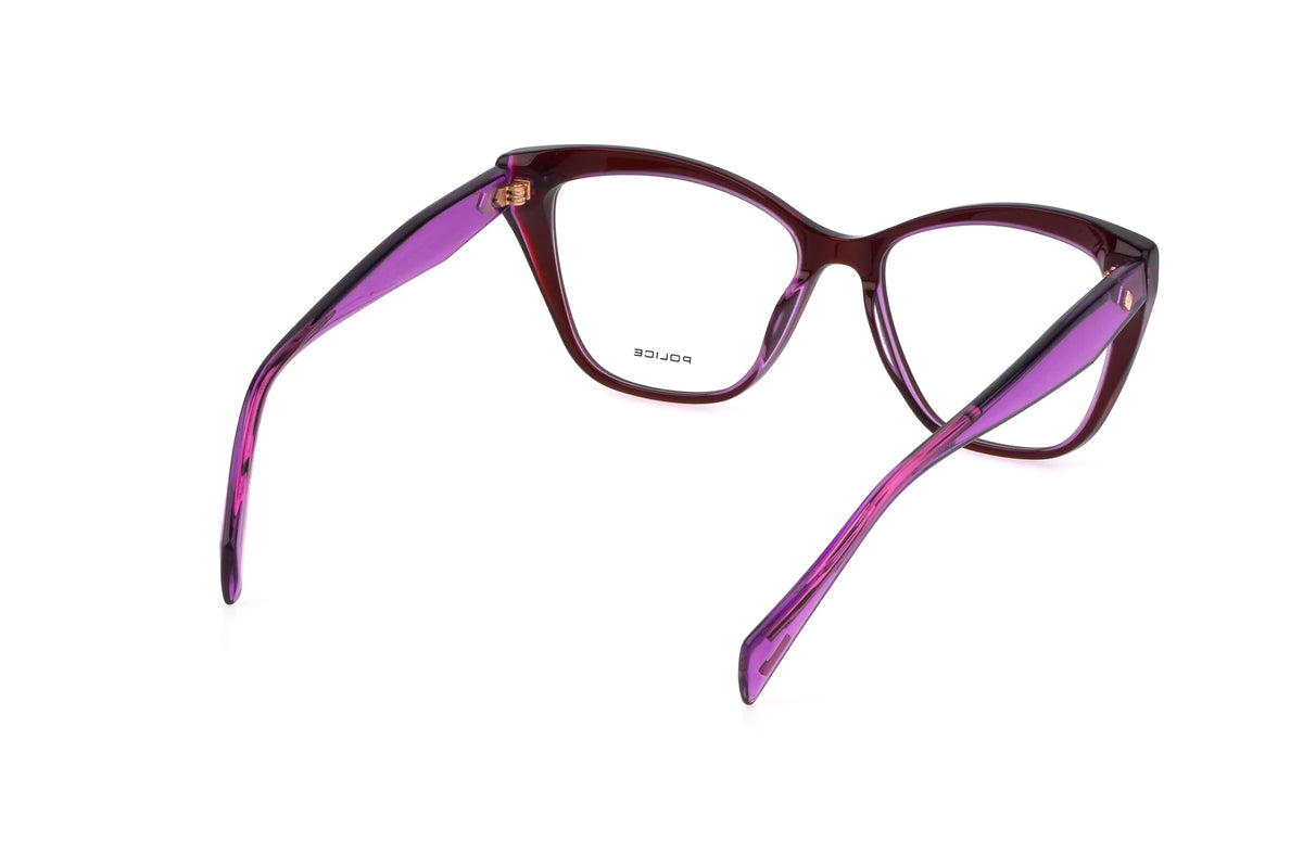 Police Clue 5 VPLM03 01CI burgundy eyeglasses side view