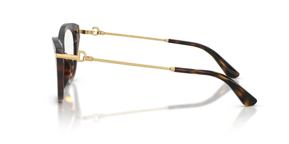 Dolce & Gabbana DG3428 502 havana eyeglasses 51mm side view