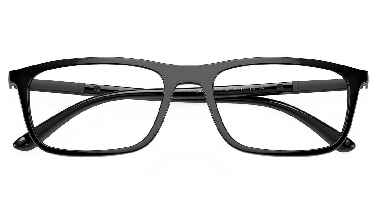 Emporio Armani EA4160 50011W shiny black sunglasses 55mm side view