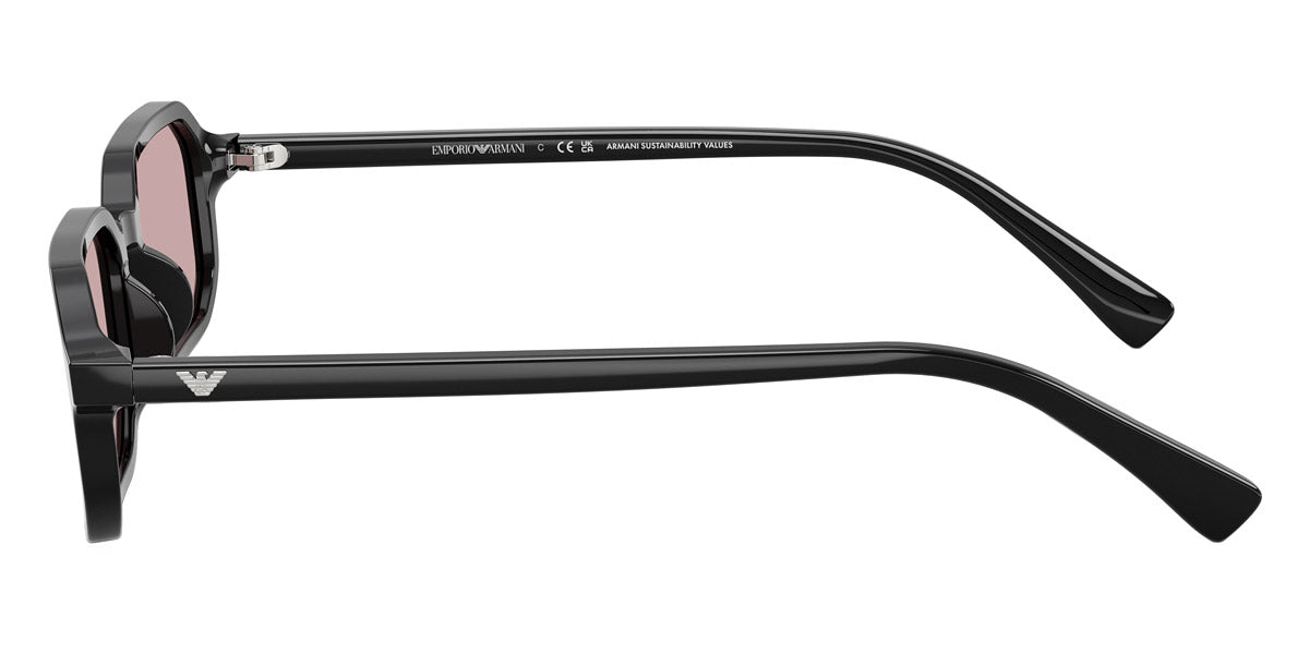 Emporio Armani EA4253U 501773 shiny black sunglasses 54mm side view